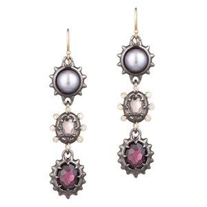 SOLD - Alexis Bittar Georgian Stone Drop Earrings